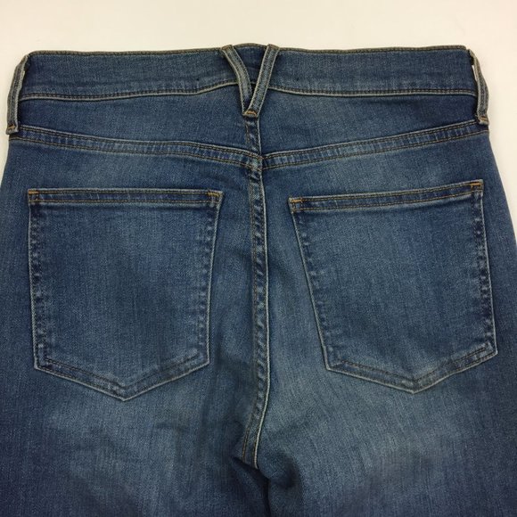 VERONICA BEARD Beacon Wash Carolyn Baby Boot High Rise Raw Asymmetric Hem Jeans - Picture 11 of 12